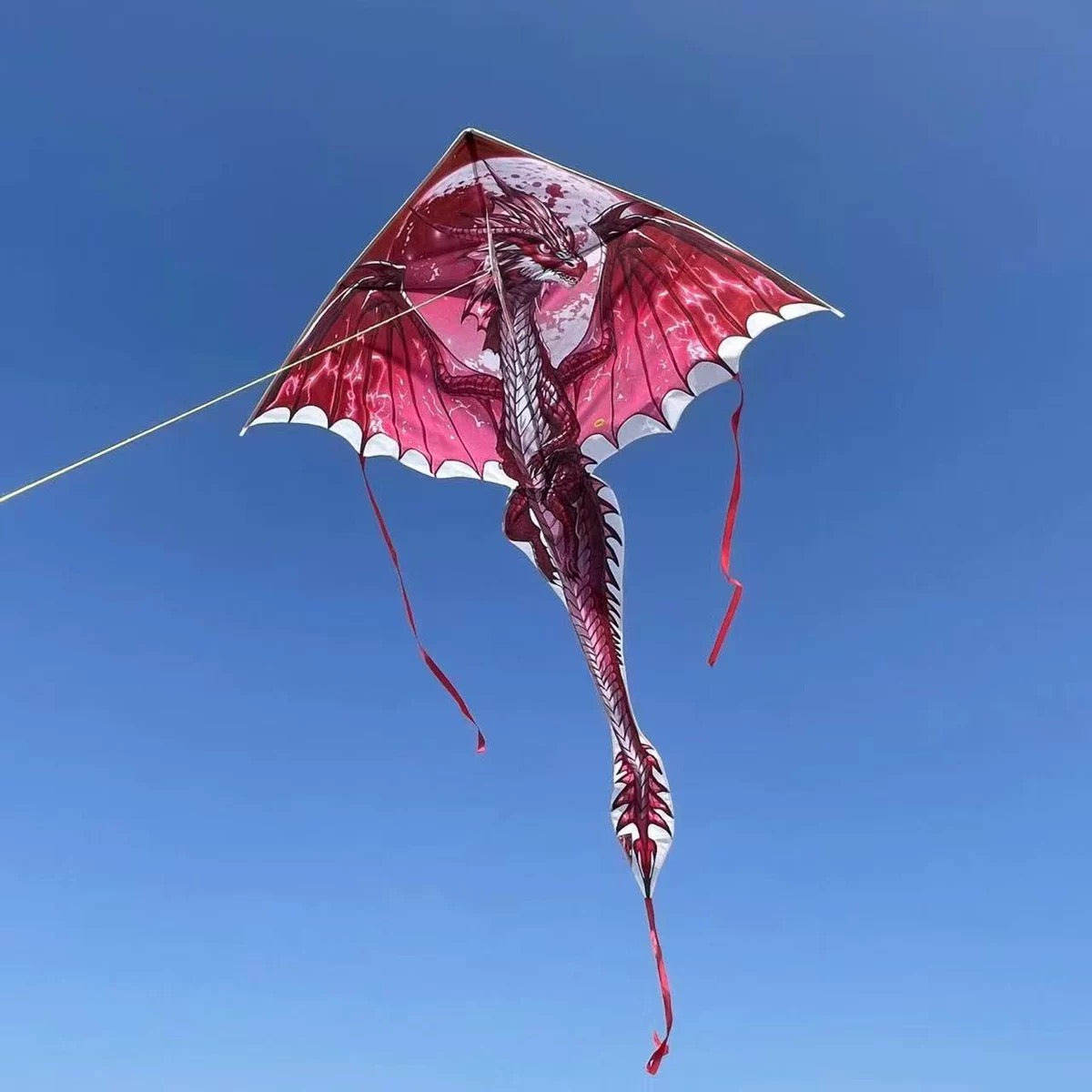 Red Moon Dragon Kite