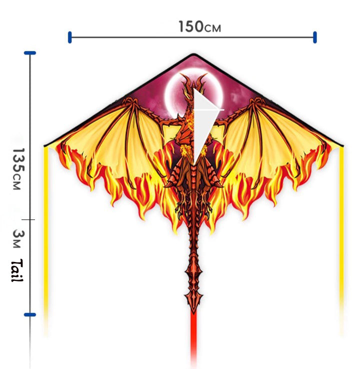 Fire Dragon Delta Kite